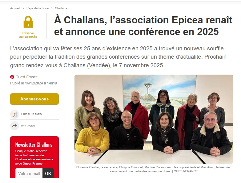 Ouest-France parle de nous